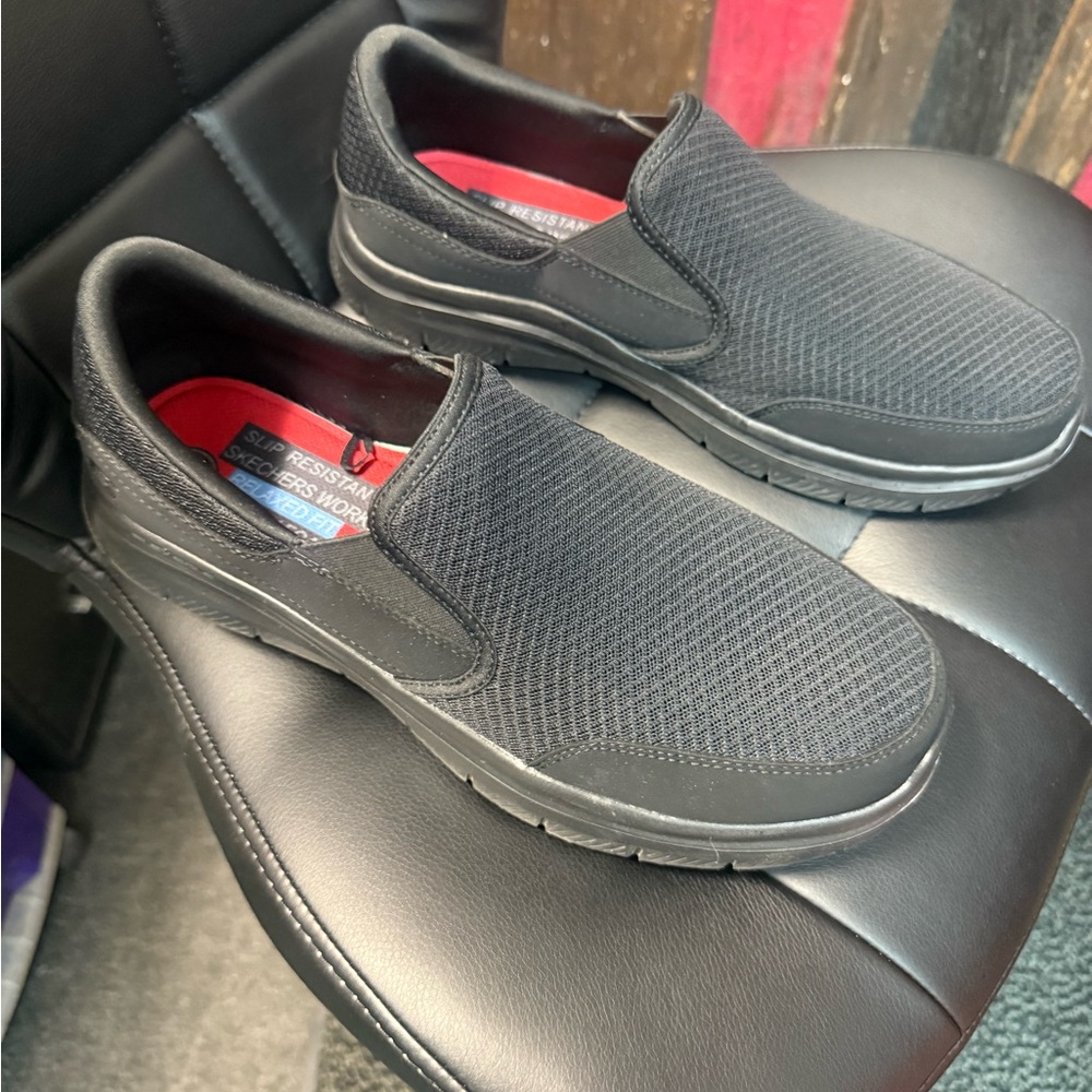 Skechers Men's Black Slip-On Shoes